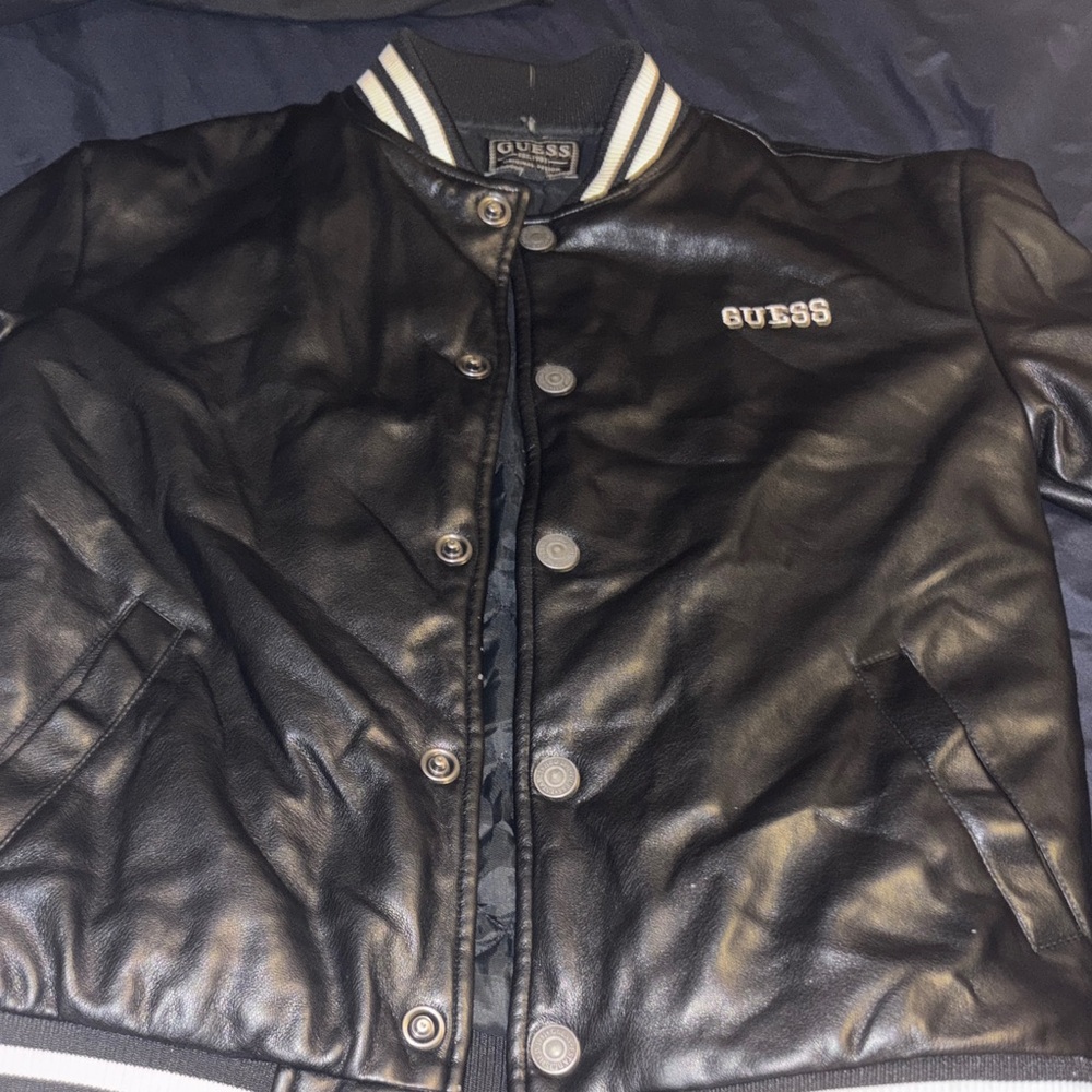 GUESS Men's Black Bomber Jacket